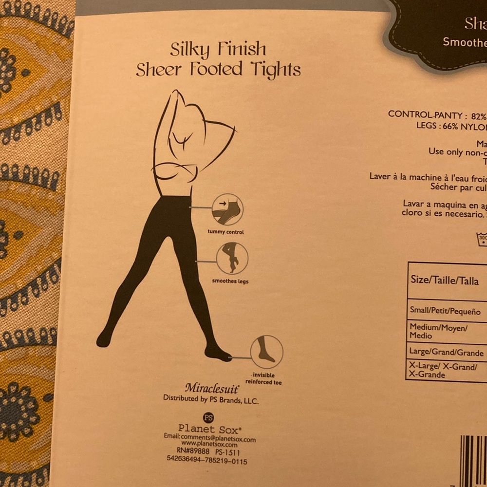 Miraclesuit Sheer Footed Tights in Light Black - Picture 4 of 8